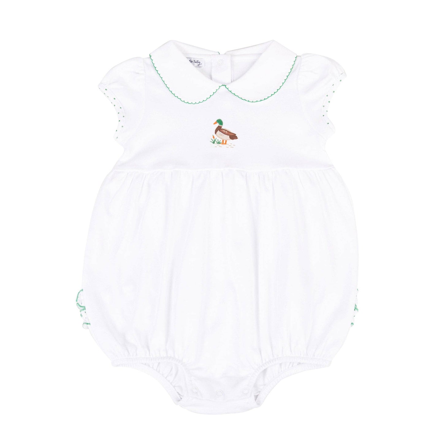 Mallard Pond Embroidered Collared Girl Bubble