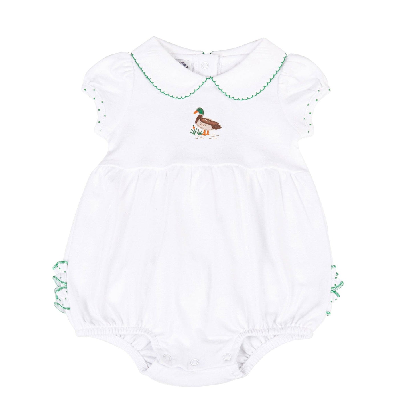 Mallard Pond Embroidered Collared Girl Bubble