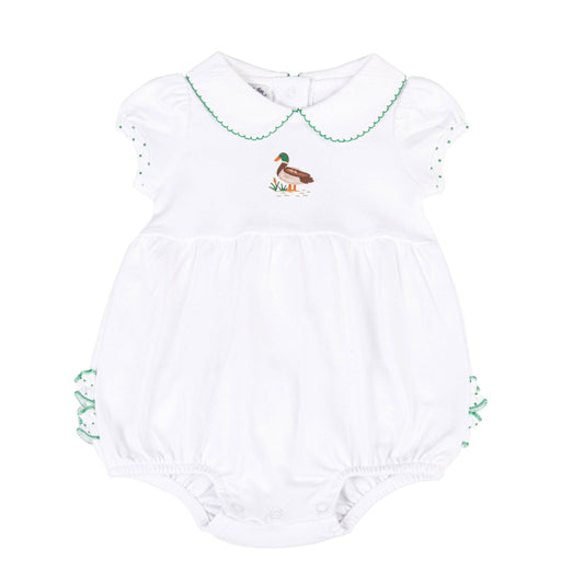 Mallard Pond Embroidered Collared Girl Bubble