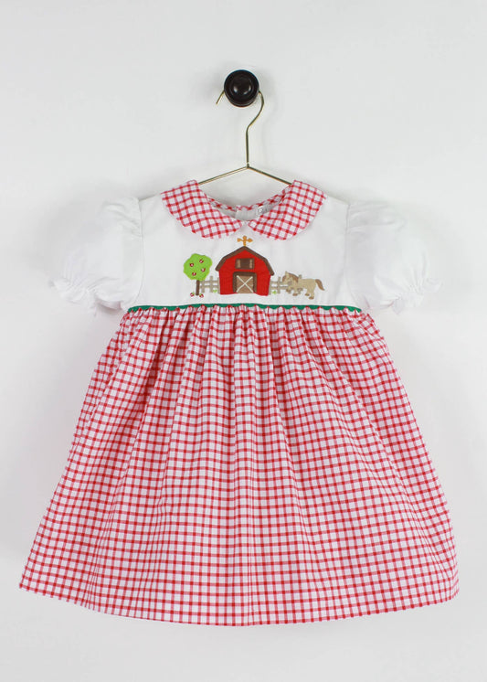 Barn Scene Applique Dress