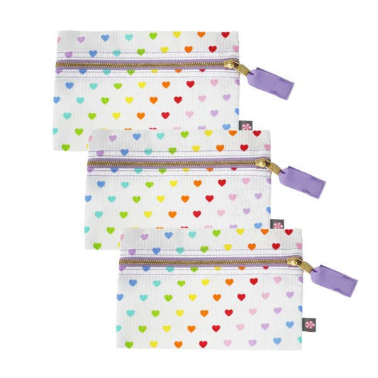 Tiny Hearts Cosmo Bag (3 Pk) | Mint